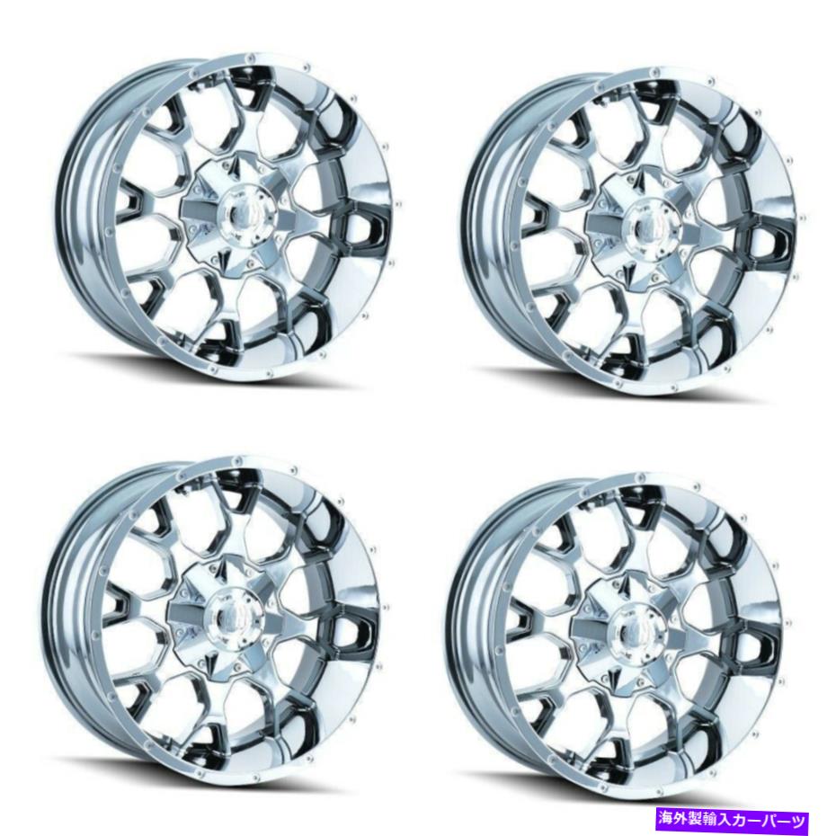 ホイール　４本セット セット4 18 "メイヘムウォリアークロムホイール18x9 5x4.5 5x5 for jeep ford rims 18mm Set 4 18" Mayhem Warrior Chrome Wheels 18x9 5x4.5 5x5 For Jeep Ford Rims 18mm【並行輸入品】｜Us Custom Parts Shop USDM