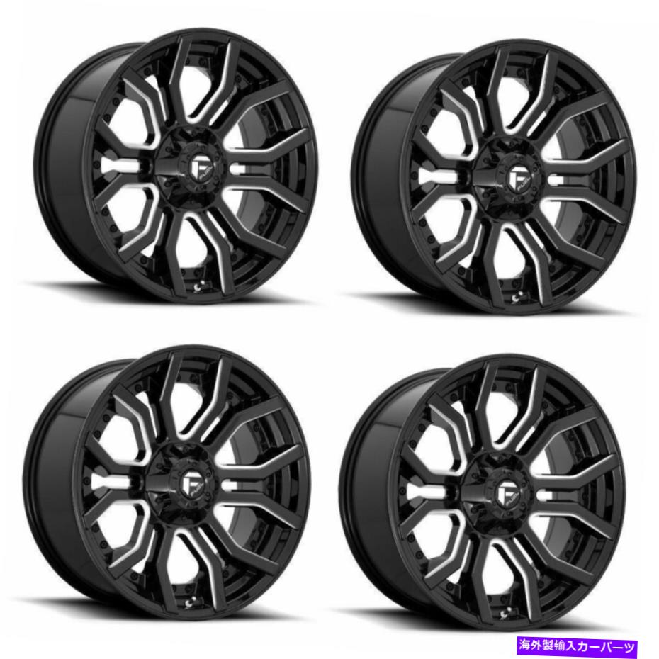 ホイール 4本セット セット4 24 "Fuel D711 Rage 24x12 Gloss Black Milled 8x180トラックホイール-44mmリム Set 4 24" Fuel D711 Rage 24x12 Gloss Black Milled 8X180 Truck Wheels -44mm Rims【並行輸入品】|Us Custom Parts Shop USDM