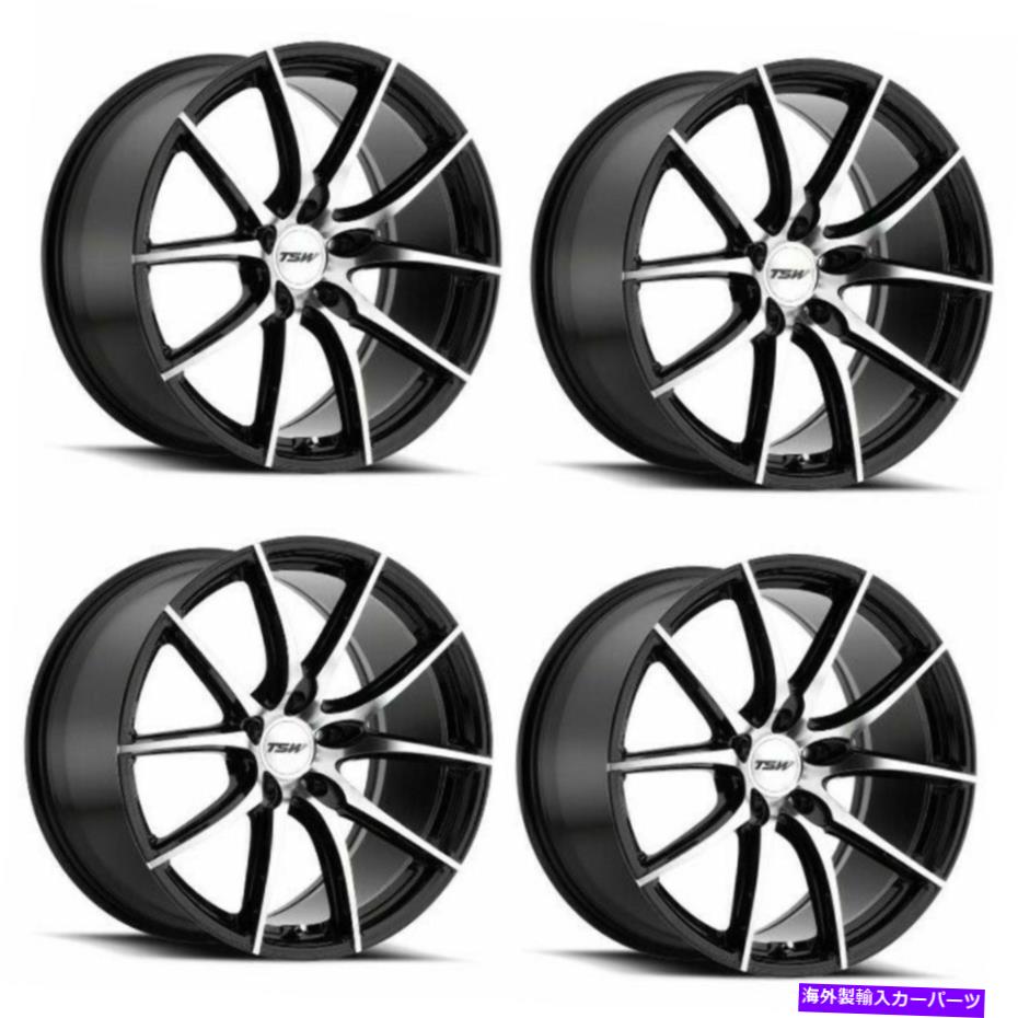 ホイール　４本セット セット4 20 "TSWスプリント20x10グロスブラックw/ミラーカットフェイス5x112ホイール25mmリム Set 4 20" TSW Sprint 20x10 Gloss Black w/Mirror Cut Face 5x112 Wheels 25mm Rims【並行輸入品】｜Us Custom Parts Shop USDM 368,676円