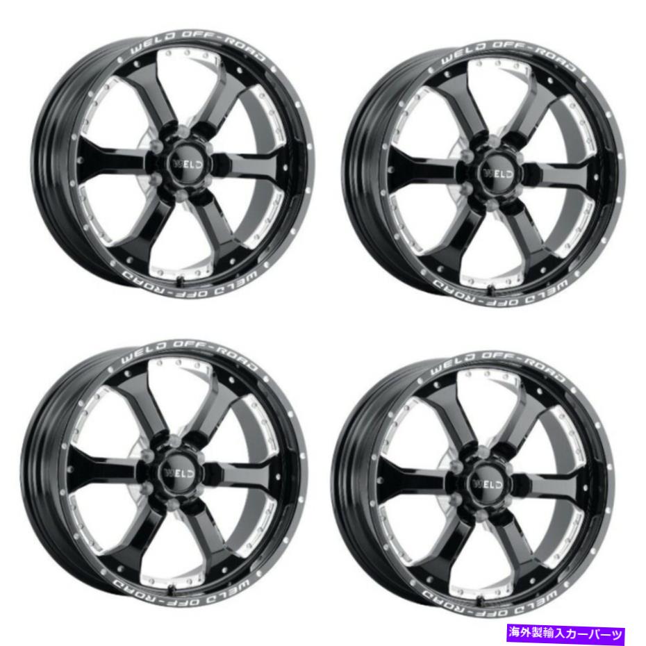 ホイール　４本セット セット4 20 "溶接オフロードグラナダ6 20x9グロスブラックミリング6x135ホイール0mmリム Set 4 20" WELD Off-Road Granada Six 20x9 Gloss Black Milled 6x135 Wheels 0mm Rim【並行輸入品】｜Us Custom Parts Shop USDM