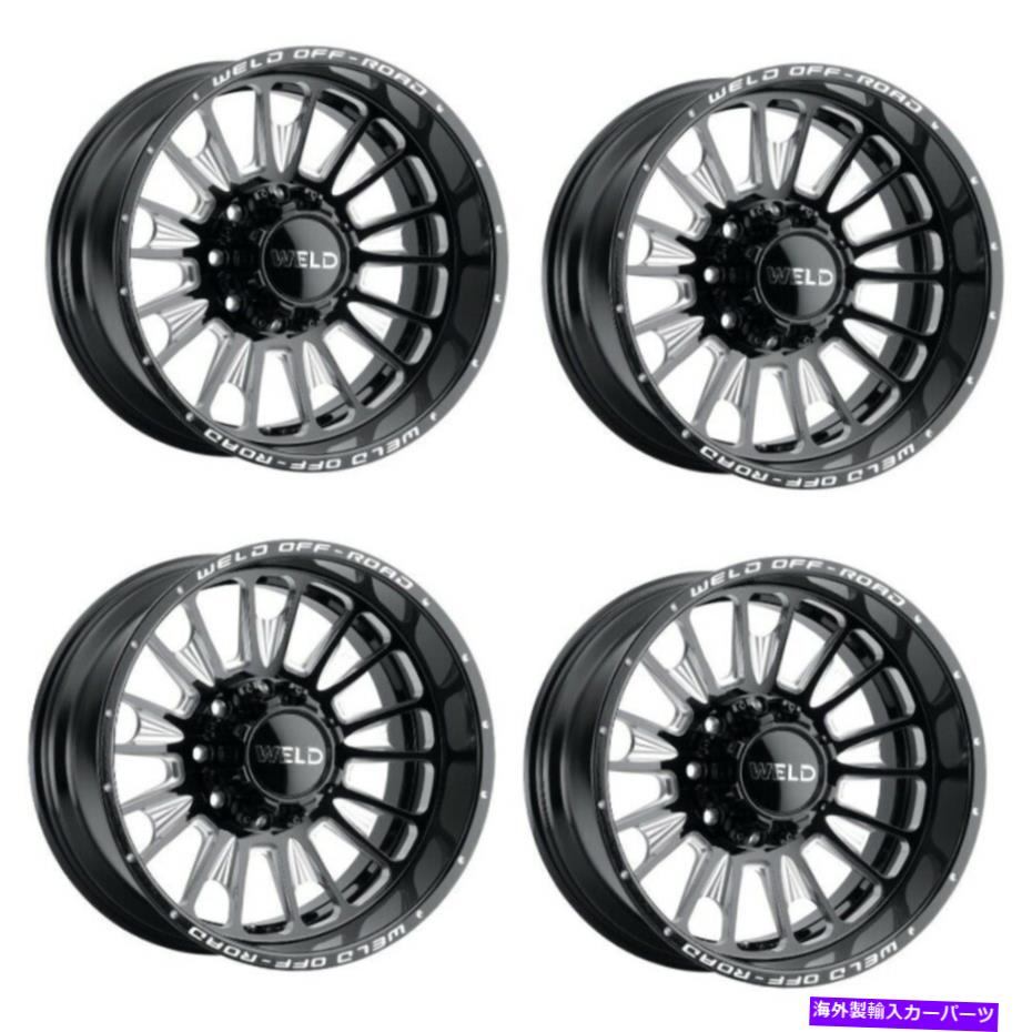 ホイール 4本セット セット4 22 "溶接オフロードスコーチ22x10グロスブラックミリング6x135/6x5.5ホイール +13mm Set 4 22" WELD Off-Road Scorch 22x10 Gloss Black Milled 6x135/6x5.5 Wheels +13mm【並行輸入品】|Us Custom Parts Shop USDM