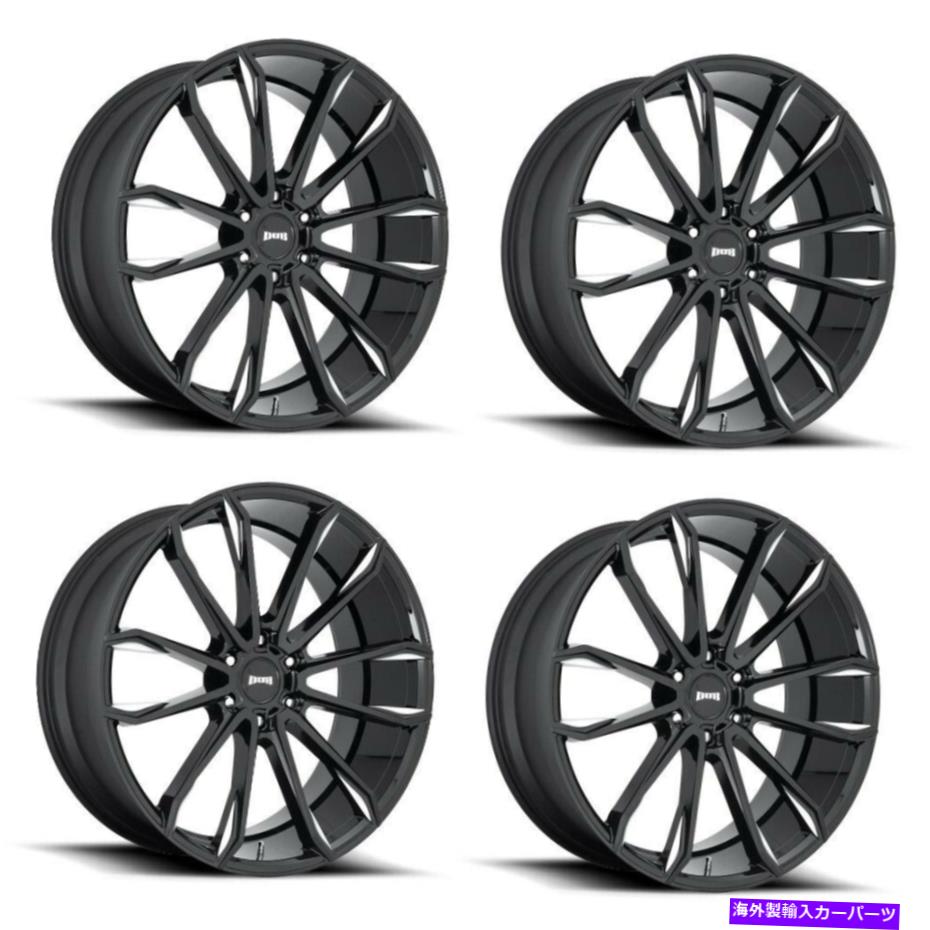 ホイール 4本セット セット4 24 "DUB 1PC S252クラットグロスブラックミリング24x10 6x135ホイール30mmリム Set 4 24" DUB 1PC S252 Clout Gloss Black Milled 24x10 6x135 Wheels 30mm Rims【並行輸入品】|Us Custom Parts Shop USDM
