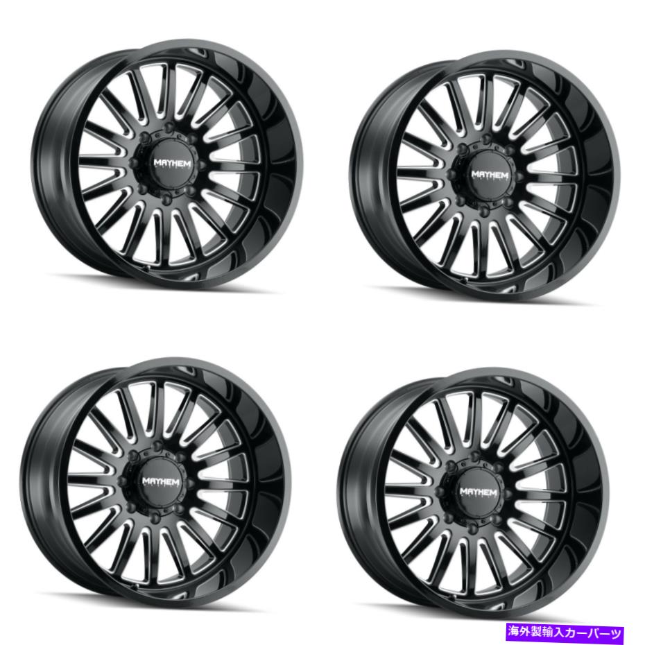 ホイール 4本セット セット4 22 "Mayhem Utopia Black w/Milled Spokes Wheels 22x12 8x170 Rims -44mm Set 4 22" Mayhem Utopia Black W/Milled Spokes Wheels 22x12 8x170 Rims -44mm【並行輸入品】|Us Custom Parts Shop USDM