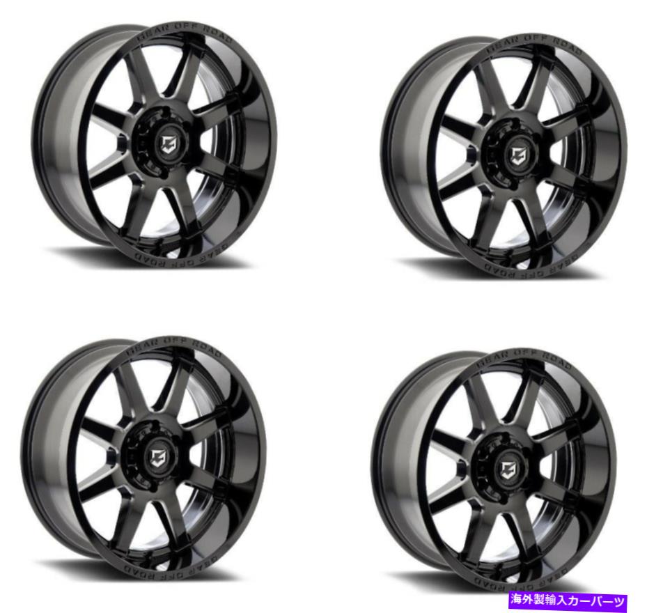 ホイール 4本セット セット4 20 "ギアオフロード762bmピボット20x12 8x170ホイール-44mmリフトトラックリム Set 4 20" Gear Off Road 762BM Pivot 20x12 8x170 Wheels -44mm Lifted Truck Rims【並行輸入品】|Us Custom Parts Shop USDM
