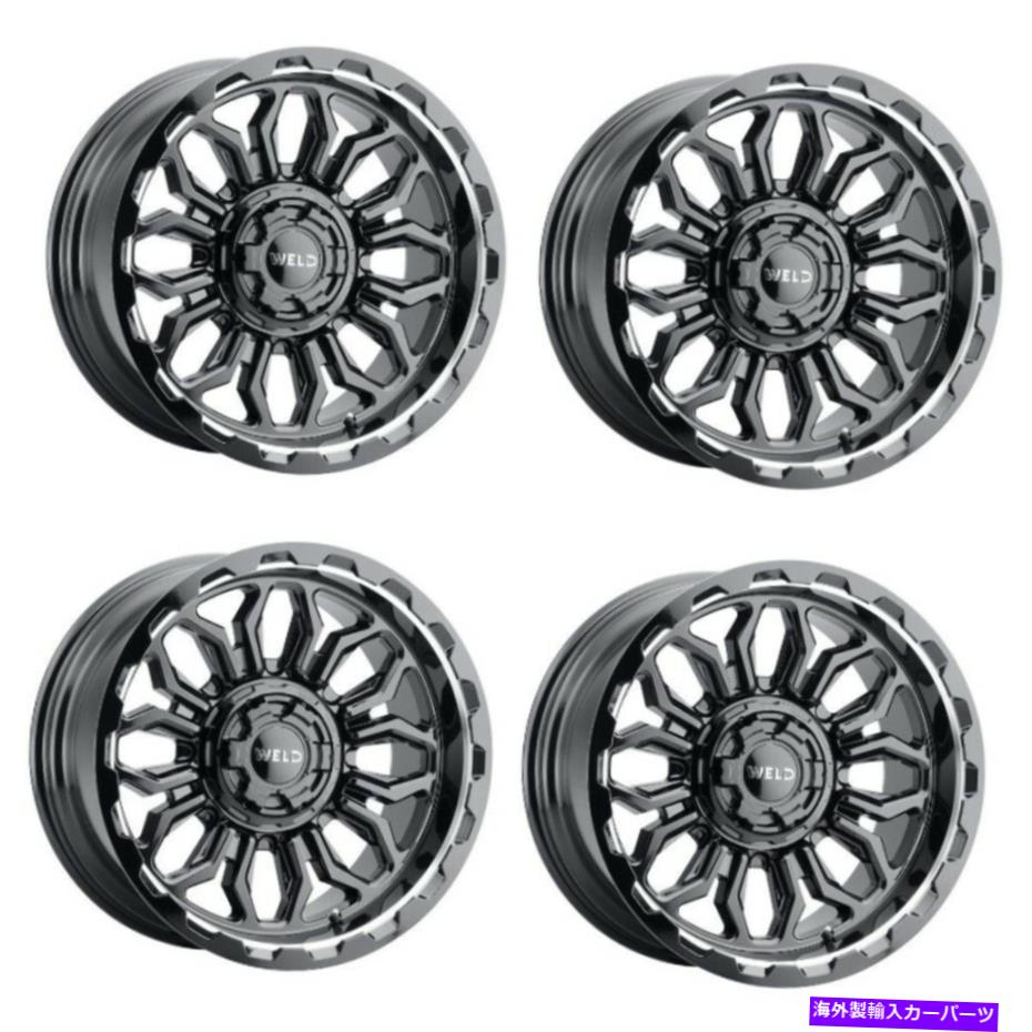 ホイール 4本セット セット4 20 "溶接オフロードフレア20x9グロスブラックミリング6x4.5/6x120ホイール +20mm Set 4 20" WELD Off-Road Flare 20x9 Gloss Black Milled 6x4.5/6x120 Wheels +20mm【並行輸入品】|Us Custom Parts Shop USDM