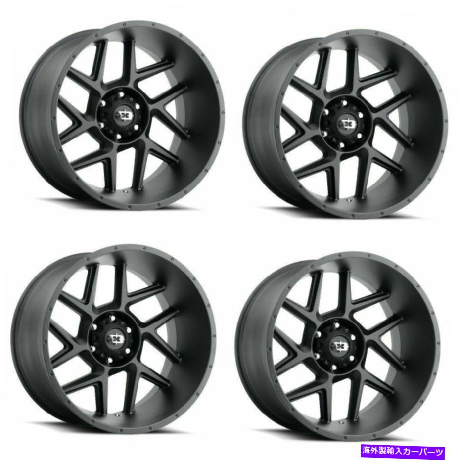 ホイール　４本セット セット4 22 "ビジョンオフロード360スライバーサテンブラックホイール22x12 5x5リム-51mm Set 4 22" Vision Off-Road 360 Sliver Satin Black Wheels 22x12 5x5 Rims -51mm【並行輸入品】｜Us Custom Parts Shop USDM