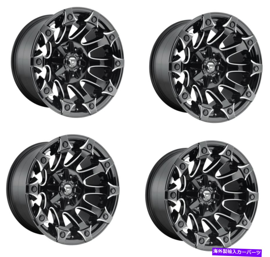 ホイール　４本セット セット4 20 "燃料バトルAX D578ブラックミリングリム20x10 5x150 -18mmリフト Set 4 20" Fuel Battle Axe D578 Black Milled Rims 20x10 5x5.5 5x150 -18mm Lifted【並行輸入品】｜Us Custom Parts Shop USDM