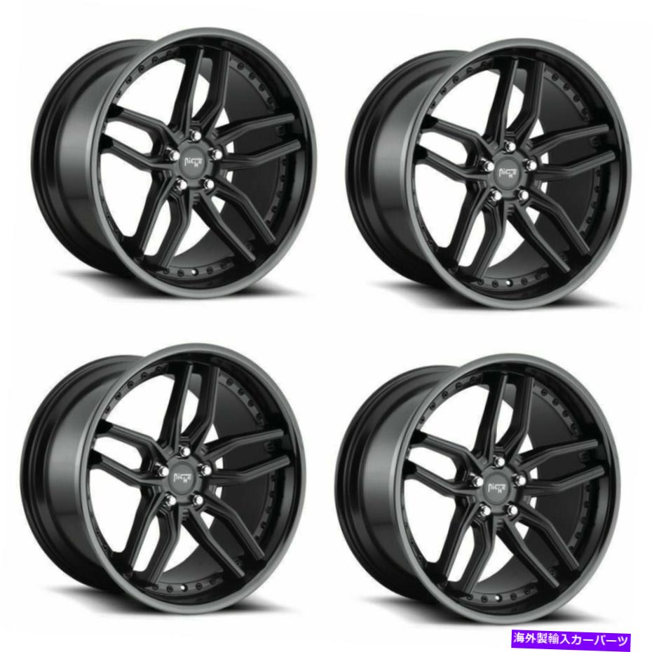 ホイール 4本セット セット4 20 "ニッチM194メソス20x10.5光沢ブラックマット5x112ホイール40mmリム Set 4 20" Niche M194 Methos 20x10.5 Gloss Black Matte 5x112 Wheels 40mm Rims【並行輸入品】|Us Custom Parts Shop USDM