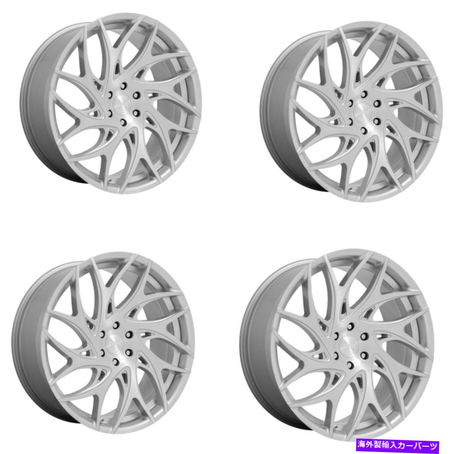 ホイール　４本セット セット4 24 "DUB 1PC S261 G.O.A.T.シルバーブラッシングフェイス24x10 5x5ホイール10mmリム Set 4 24" DUB 1PC S261 G.O.A.T. Silver Brushed Face 24x10 5x5 Wheels 10mm Rims【並行輸入品】｜Us Custom Parts Shop USDM