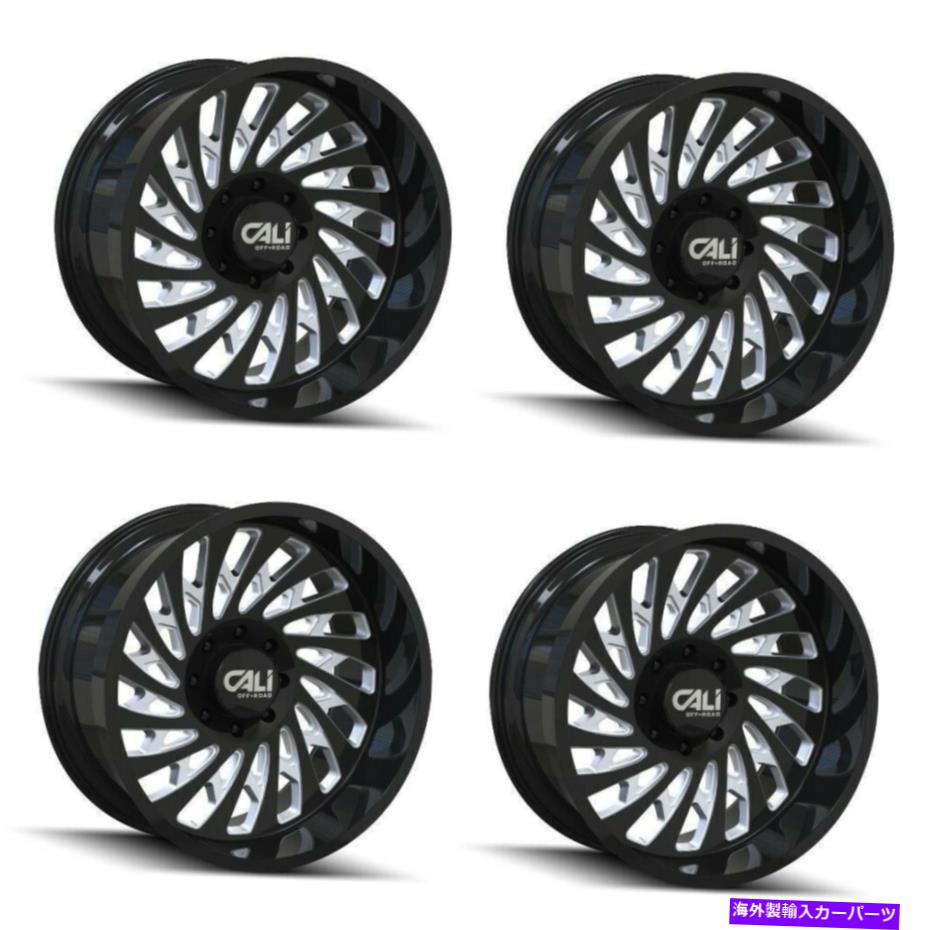 ホイール 4本セット セット4 20 "カリオフロードスイッチバックグロスブラック/ミルドホイール20x10 6x135 -25mm Set 4 20" Cali Off-Road Switchback Gloss Black/Milled Wheels 20x10 6x135 -25mm【並行輸入品】|Us Custom Parts Shop USDM