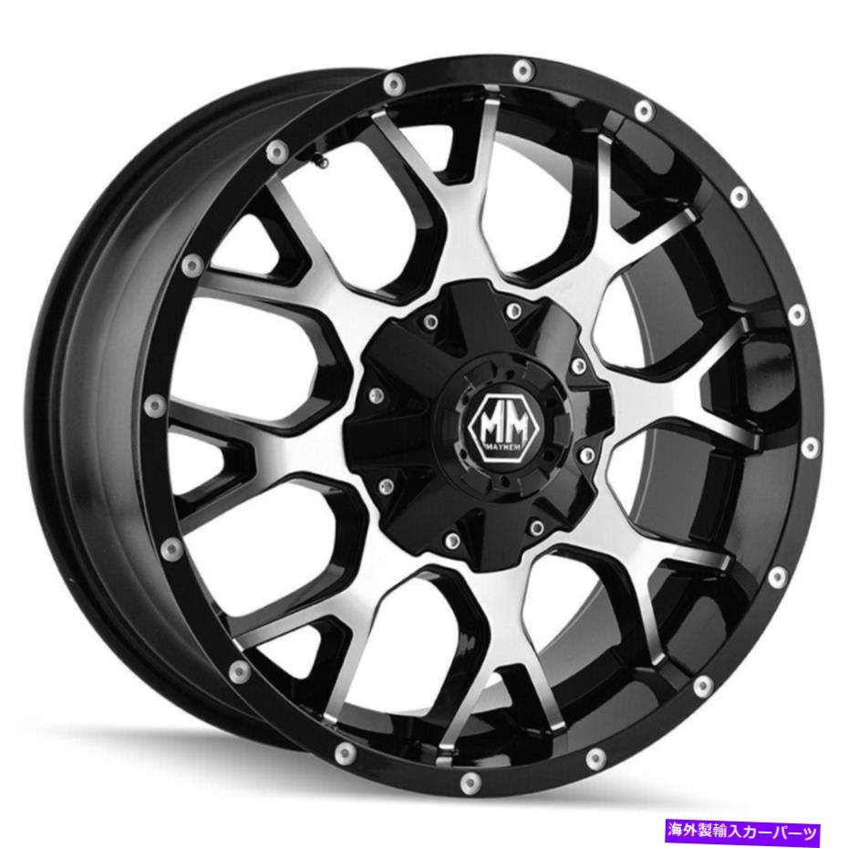 ホイール　４本セット Mayhem 8015 Warrior 20x9 6x135/6x5.5 18ブラック機械加工ホイール（4）106 20 \