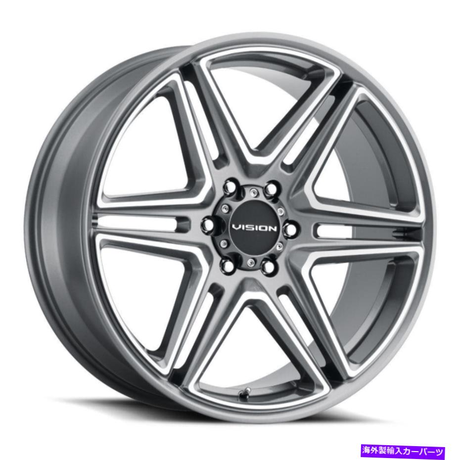 ホイール　４本セット ビジョン476ウェッジ22x9.5 5x5.5/5x139.7 8ガンメタルホイール（4）77.8 22 \