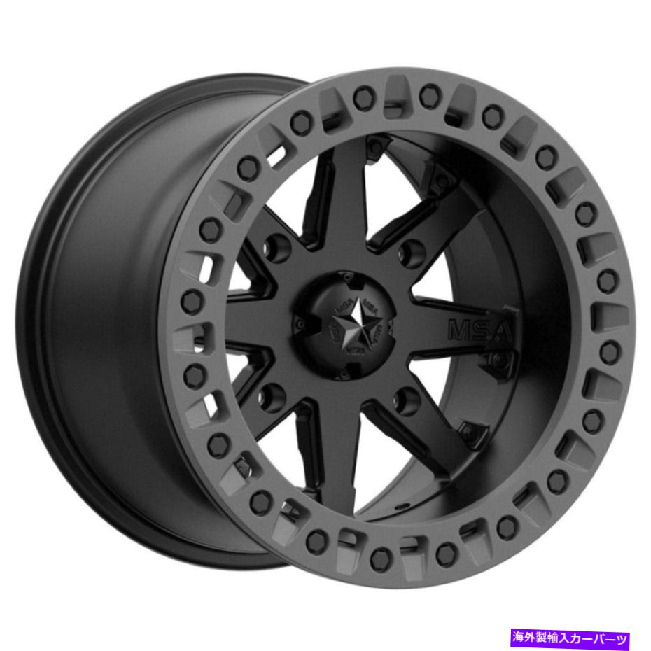 ホイール 4本セット MSAオフロードM31 LOK2ビードロック18x7 4x156 0ブラックグレーホイール(4)132 18 "インチRI MSA Off-Road M31 Lok2 Beadlock 18x7 4x156 0 Black Gray Wheels(4) 132 18" inch Ri【並行輸入品】|Us Custom Parts Shop USDM
