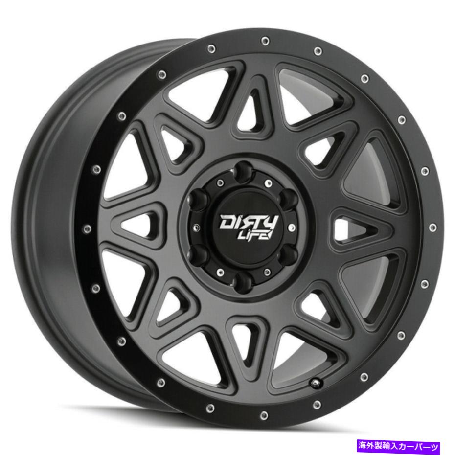 ホイール　４本セット Dirty Life 9305 Theory 18x9 6x135 0ガンメタルブラックホイール（4）87.1 18インチリム Dirty Life 9305 Theory 18x9 6x135 0 Gunmetal Black Wheels(4) 87.1 18\