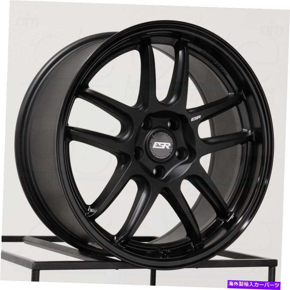ホイール　４本セット ESR AP8 19x8.5 5x114.3 30ブラックホイール（4）72.56 19 \