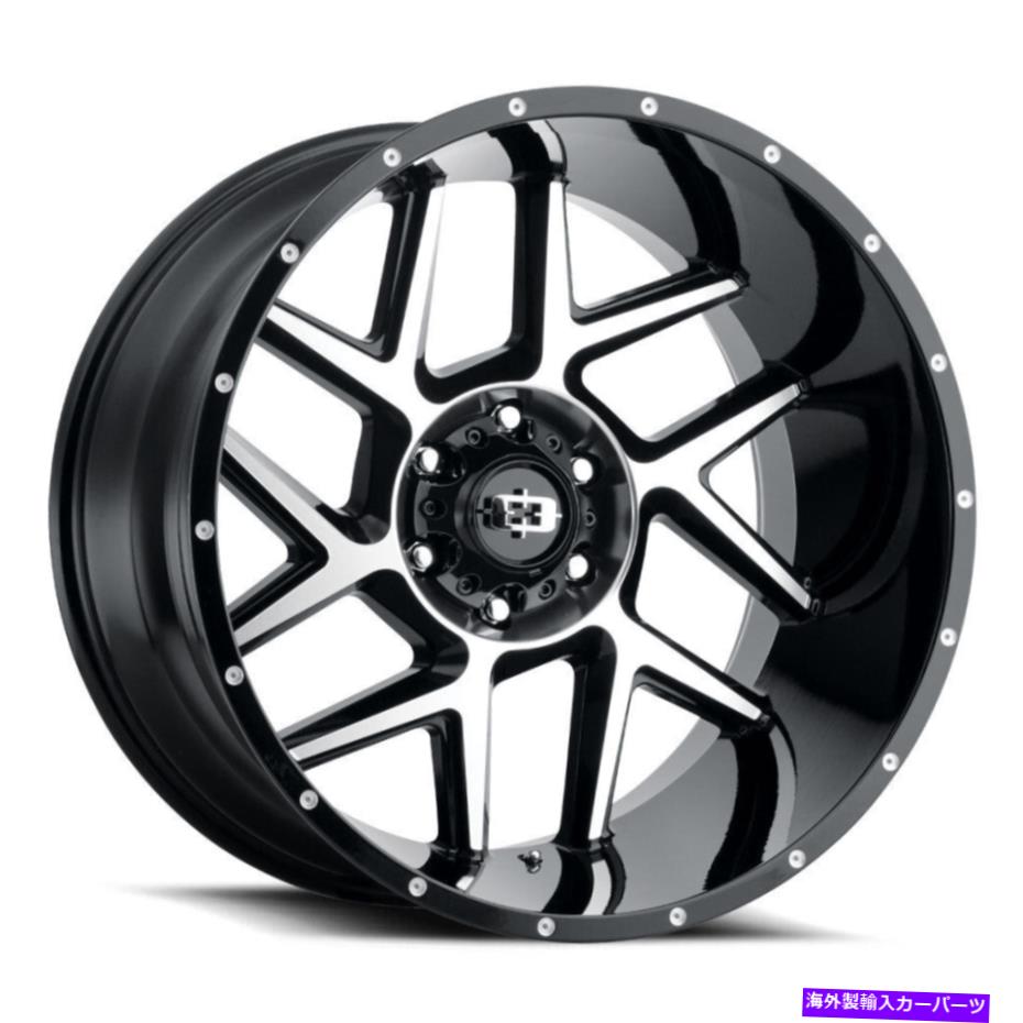 ホイール　４本セット Vision 360 Sliver 20x12 5x5/5x127 -51ブラック機械加工ホイール（4）78.1 20 \