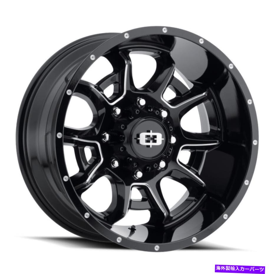 ホイール　４本セット ビジョン415爆弾20x12 5x5/5x127 -51ブラックミリングホイール（4）78.1 20 \
