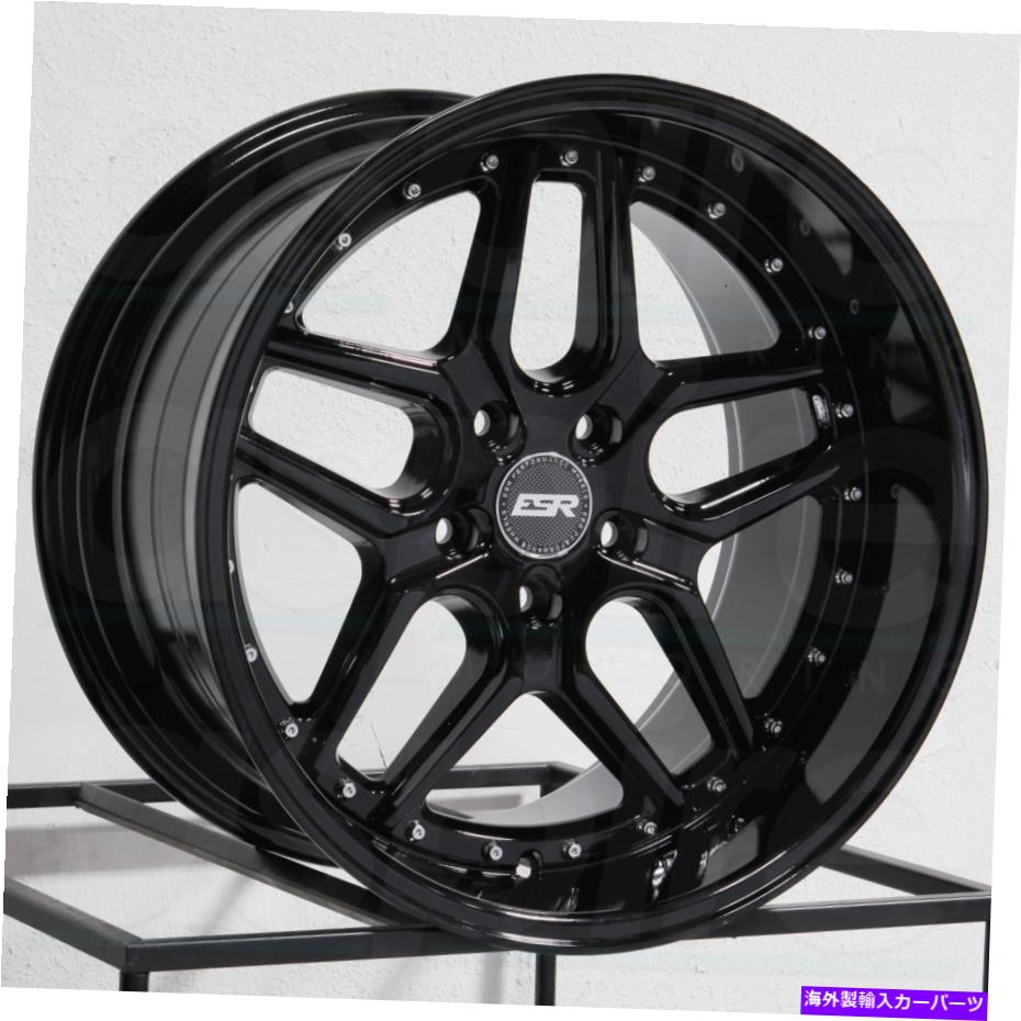 ホイール　４本セット ESR CS15 19x9.5/19x10.5 5x120 22/22グロスブラックホイール（4）72.56 19 \