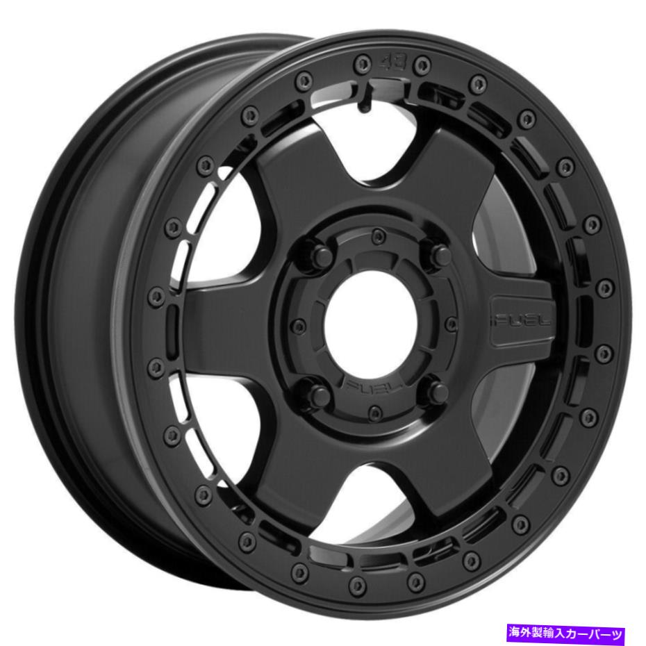 ホイール　４本セット 燃料D922ブロックビードロックUTV 15x6 4x156 38ブラックブラックリングホイール（4）132 15 \