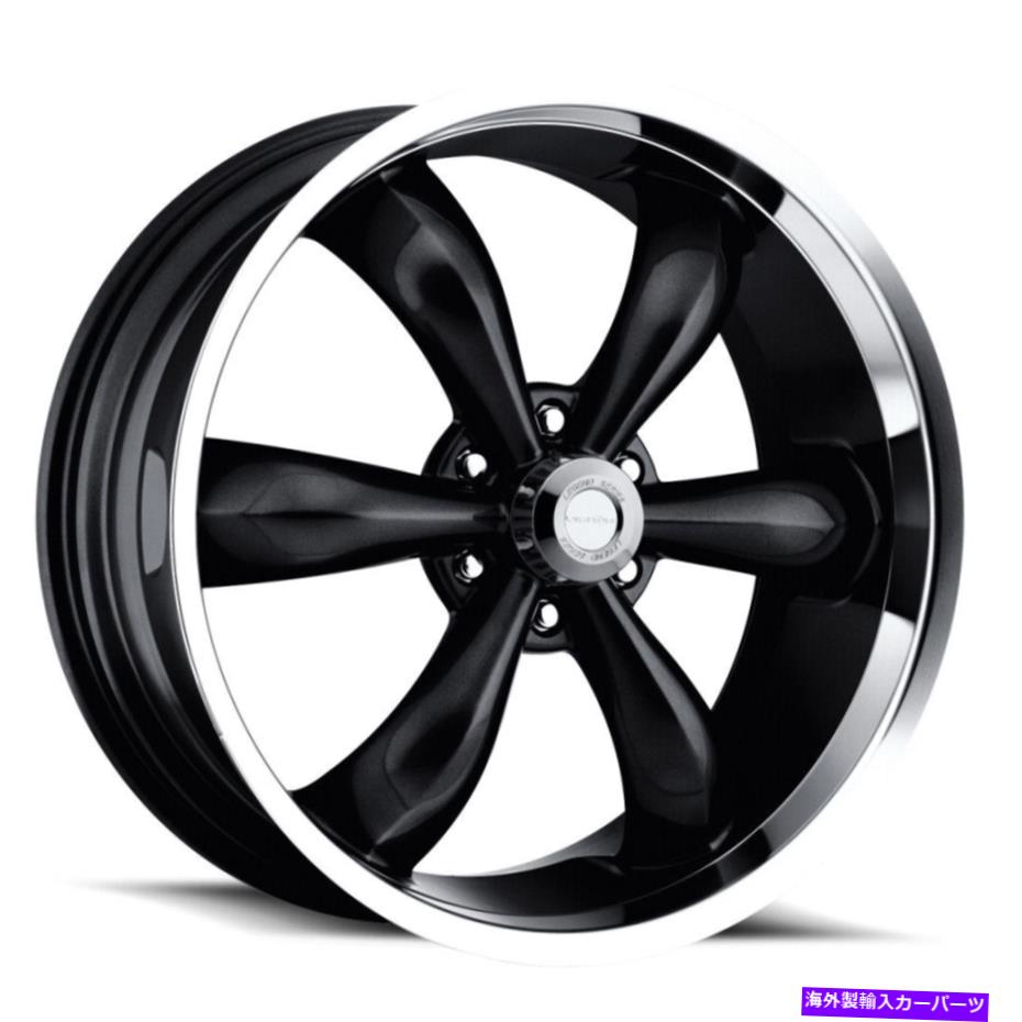 ホイール　４本セット ビジョン142レジェンド6 22x9.5 6x5.5/6x139.7 30黒機械加工リップホイール（4）106.2 2 Vision 142 Legend 6 22x9.5 6x5.5/6x139.7 30 Black Machined Lip Wheels(4) 106.2 2【並行輸入品】