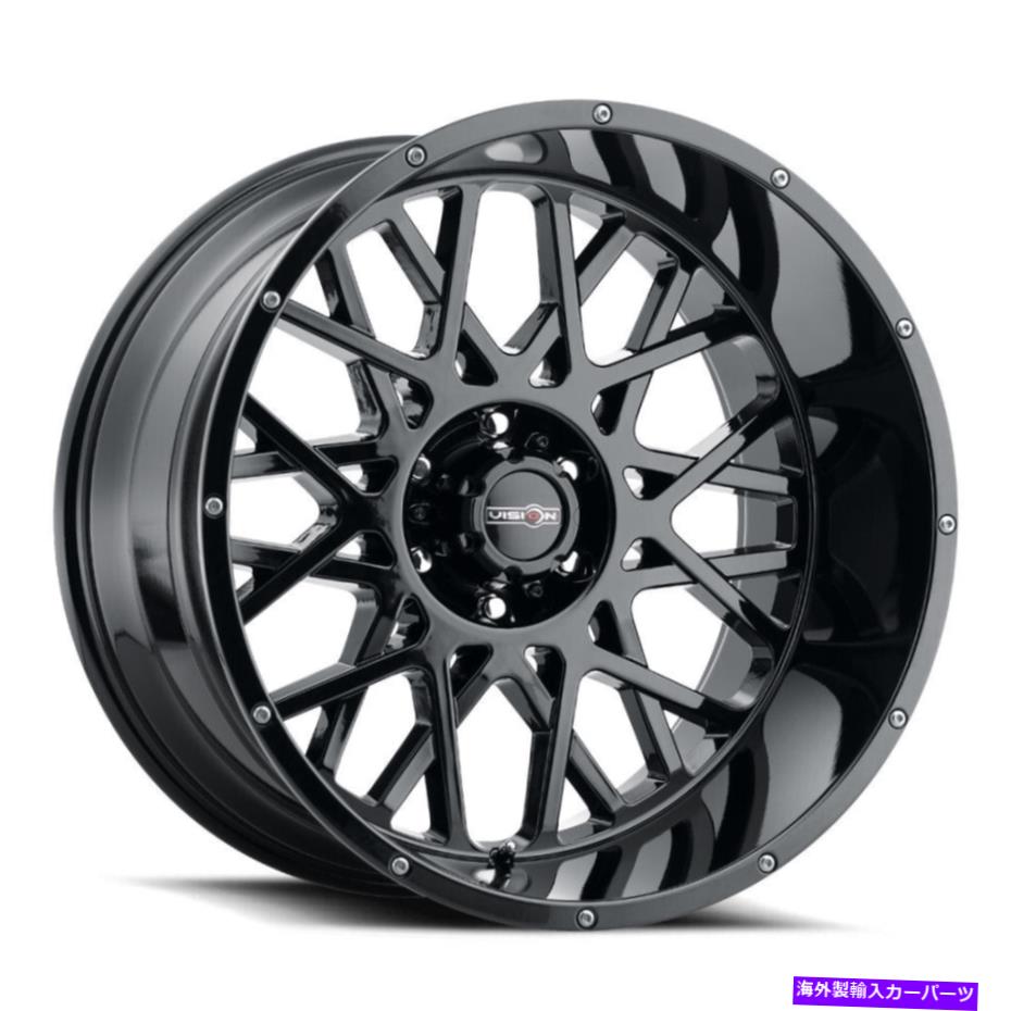 ホイール　４本セット ビジョン412ロッカー20x12 8x6.5/8x165.1 -51グロスブラックホイール（4）125.2 20 \
