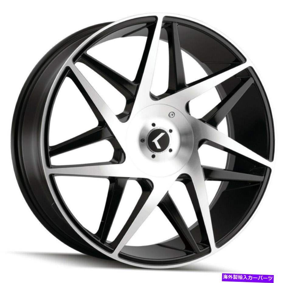 ホイール　４本セット Kraze KR192フェーズ22x8.5 5x115/5x120 38ブラック機械加工ホイール（4）74.1 22 \