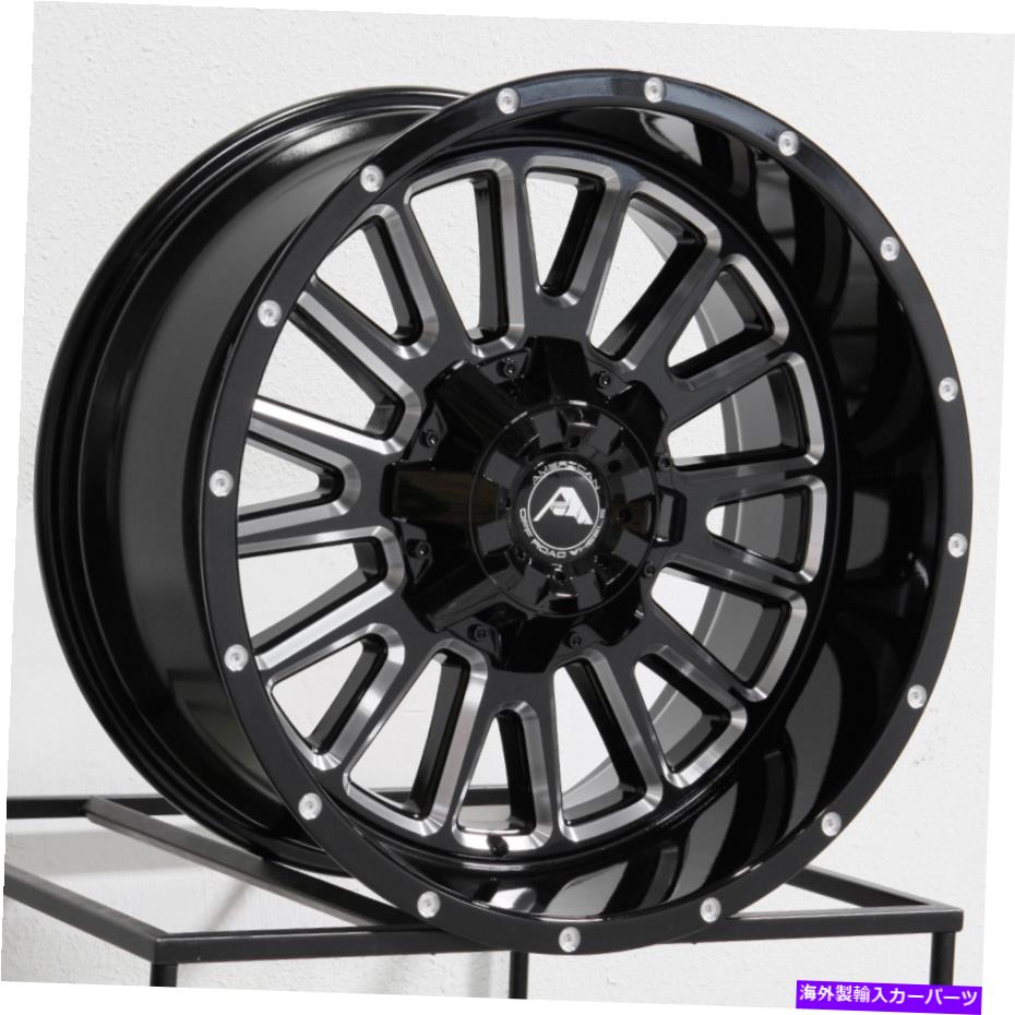 ホイール　４本セット American Off -Road A105 20x10 6x135/6x5.5 -24ブラックミリングホイール（4）106.1 20 "in American Off-Road A105 20x10 6x135/6x5.5 -24 Black Milled Wheels(4) 106.1 20" in【並行輸入品】｜Us Custom Parts Shop USDM