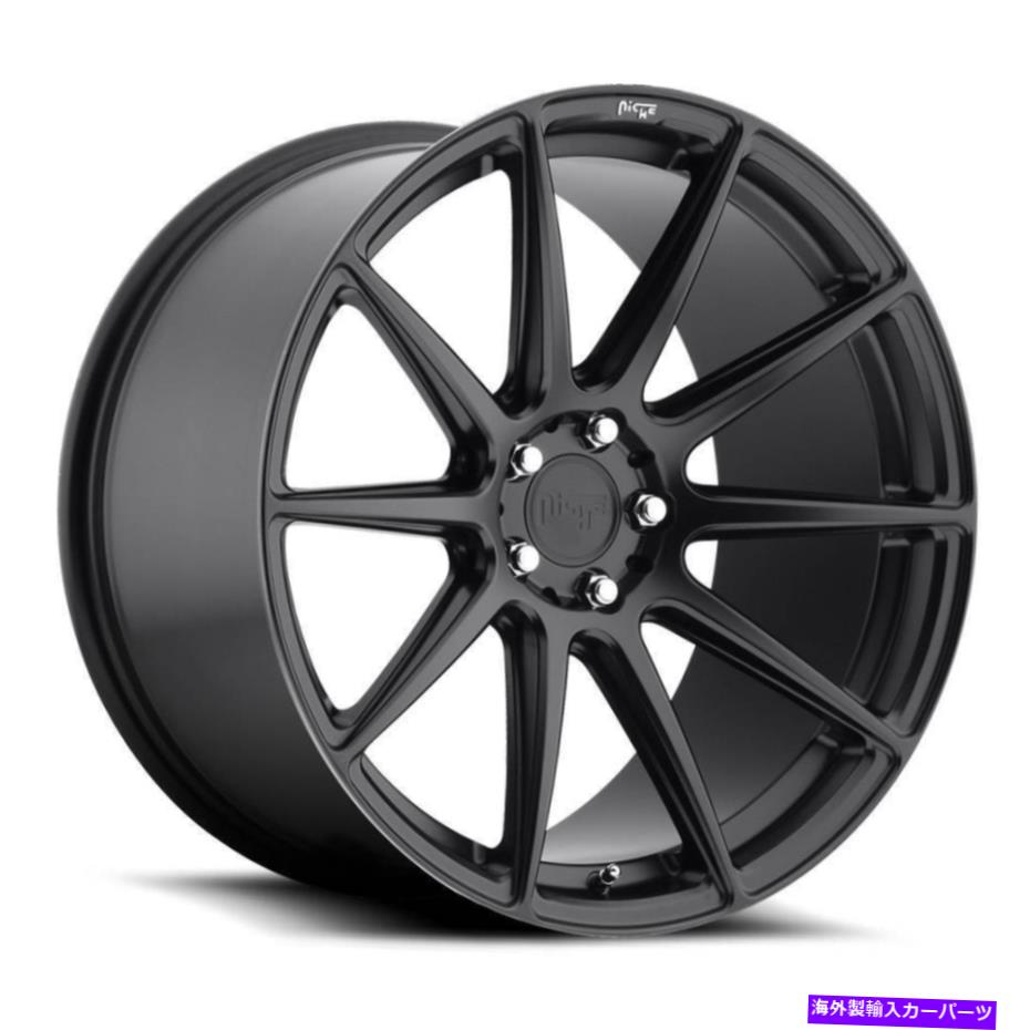 ホイール　４本セット ニッチM147エッセン19x8.5/19x10 5x114.3 35/40マットブラックホイール（4）72.56 19 \