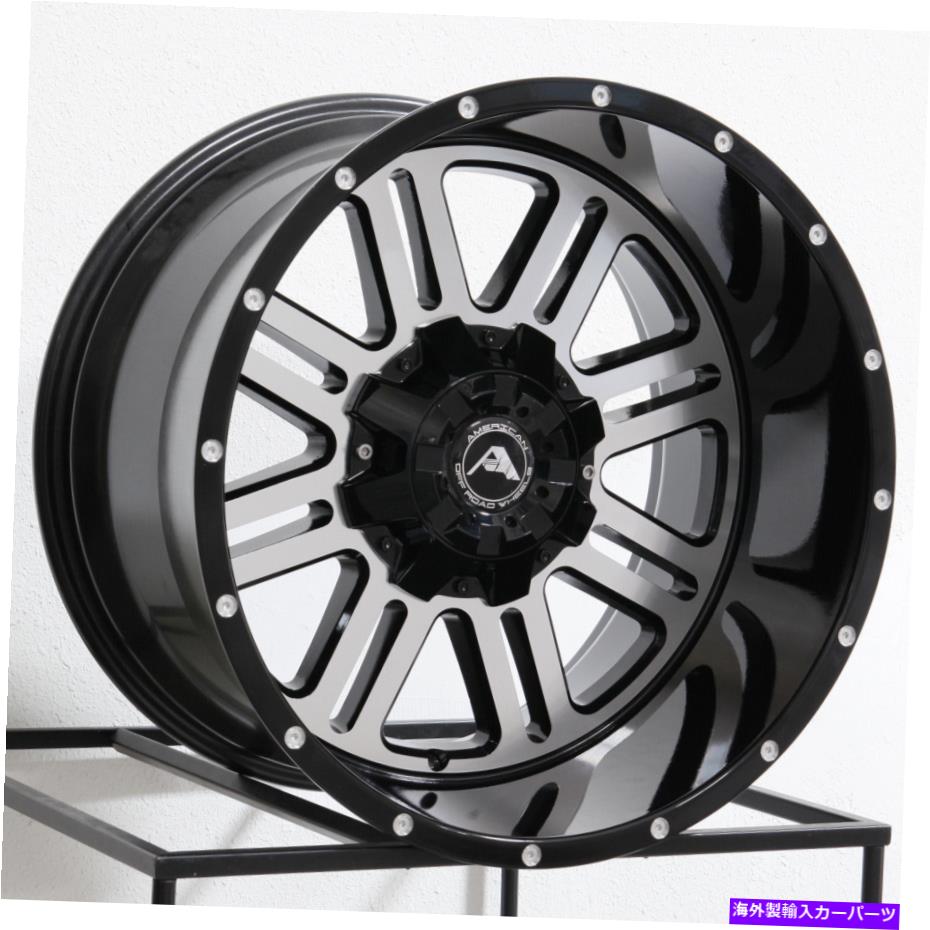 ホイール　４本セット American Off -Road A106 22x12 8x170 -44ブラック機械加工ホイール（4）125.2 22 \