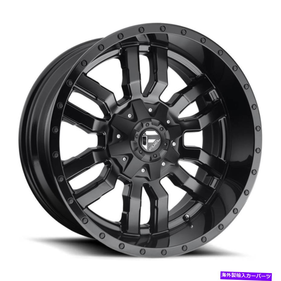 ホイール 4本セット 燃料D596スレッジ18x9 5x5.5/5x139.7/5x150 20マットブラックグロスブラックリップホイール( Fuel D596 Sledge 18x9 5x5.5/5x139.7/5x150 20 Matte Black Gloss Black Lip Wheels(【並行輸入品】|Us Custom Parts Shop USDM