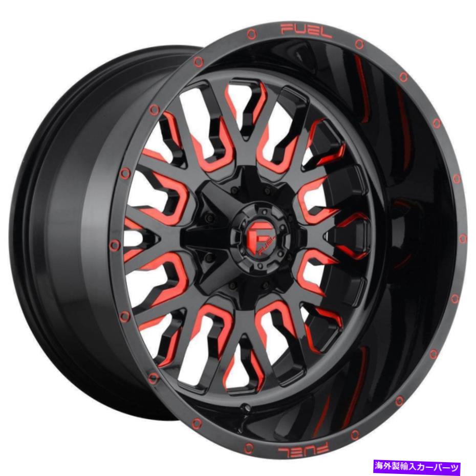 ホイール　４本セット 燃料D612ストローク17x9 6x135/6x5.5/6x139.7 -12グロスブラックレッドティントホイール（4）106 Fuel D612 Stroke 17x9 6x135/6x5.5/6x139.7 -12 Gloss Black Red Tint Wheels(4) 106【並行輸入品】