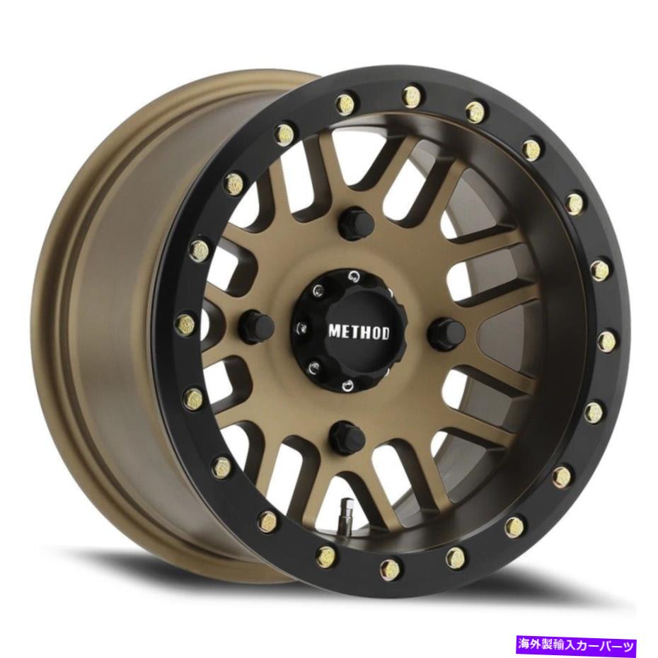 ホイール　４本セット メソッドMR406 UTVビードロック14x10 4x156 -2ブロンズホイール（4）132 14 \