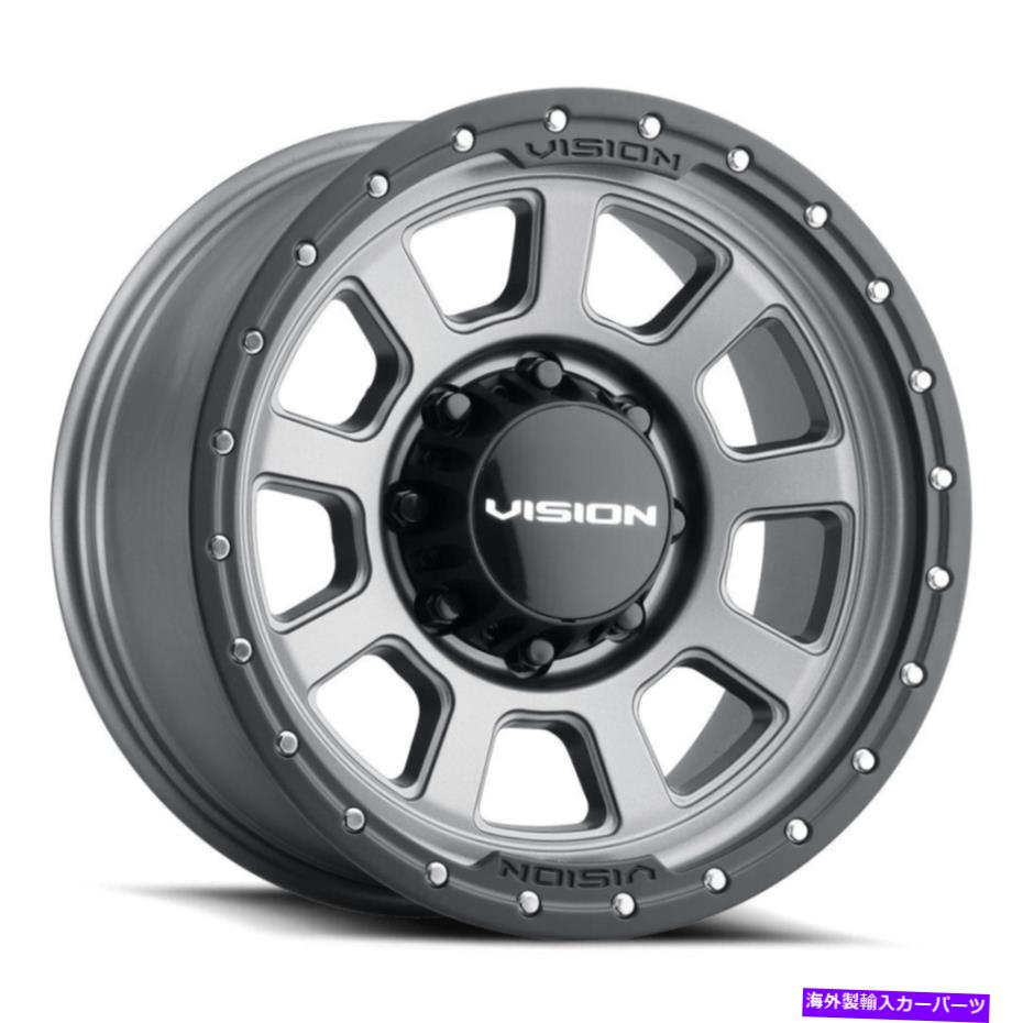 ホイール　４本セット Vision 350 OJOS 20x9 8x6.5/8x165.1 12サテングレーホイール（4）125.2 20 "インチリム Vision 350 Ojos 20x9 8x6.5/8x165.1 12 Satin Grey Wheels(4) 125.2 20" inch Rims【並行輸入品】｜Us Custom Parts Shop USDM