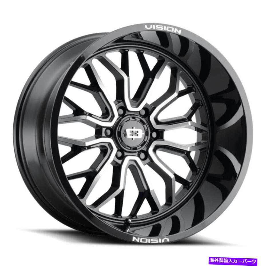 ホイール　４本セット Vision 402 Riot 20x12 8x180 -51ブラックマシンホイール（4）124.2 20 "インチリム Vision 402 Riot 20x12 8x180 -51 Black Machine Wheels(4) 124.2 20" inch Rims【並行輸入品】｜Us Custom Parts Shop USDM