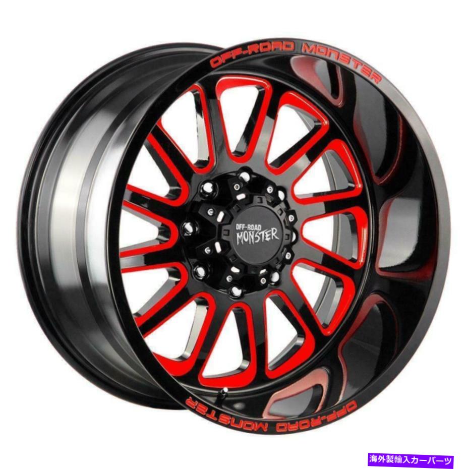 ホイール　４本セット オフロードモンスターM17 20x10 5x5/5x127 -19ブラックミリングレッドホイール（4）78.1 20 \