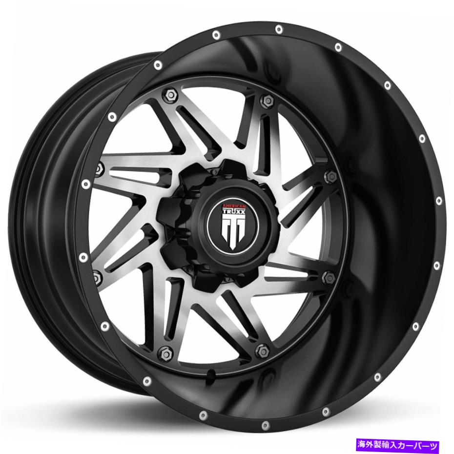 ホイール　４本セット American Truxx AT165 Warrior 20x10 5x5/5x5.5 -24黒機械加工車輪（4）78.1 2 American Truxx AT165 Warrior 20x10 5x5/5x5.5 -24 Black Machined Wheels(4) 78.1 2【並行輸入品】