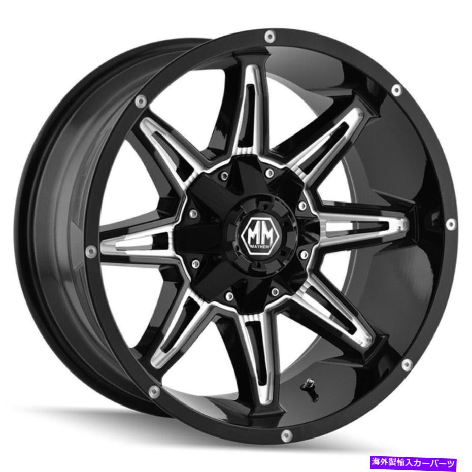 ホイール 4本セット Mayhem 8090 Rampage 20x9 8x6.5/8x170 18ブラックミリングホイール(4)130.8 20 "インチRI Mayhem 8090 Rampage 20x9 8x6.5/8x170 18 Black Milled Wheels(4) 130.8 20" inch Ri【並行輸入品】|Us Custom Parts Shop USDM