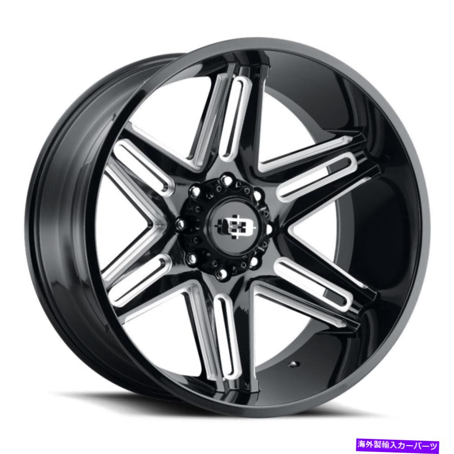 ホイール　４本セット Vision 363 Razor 22x12 5x5/5x127 -51ブラックミリングホイール（4）78.1 22 \