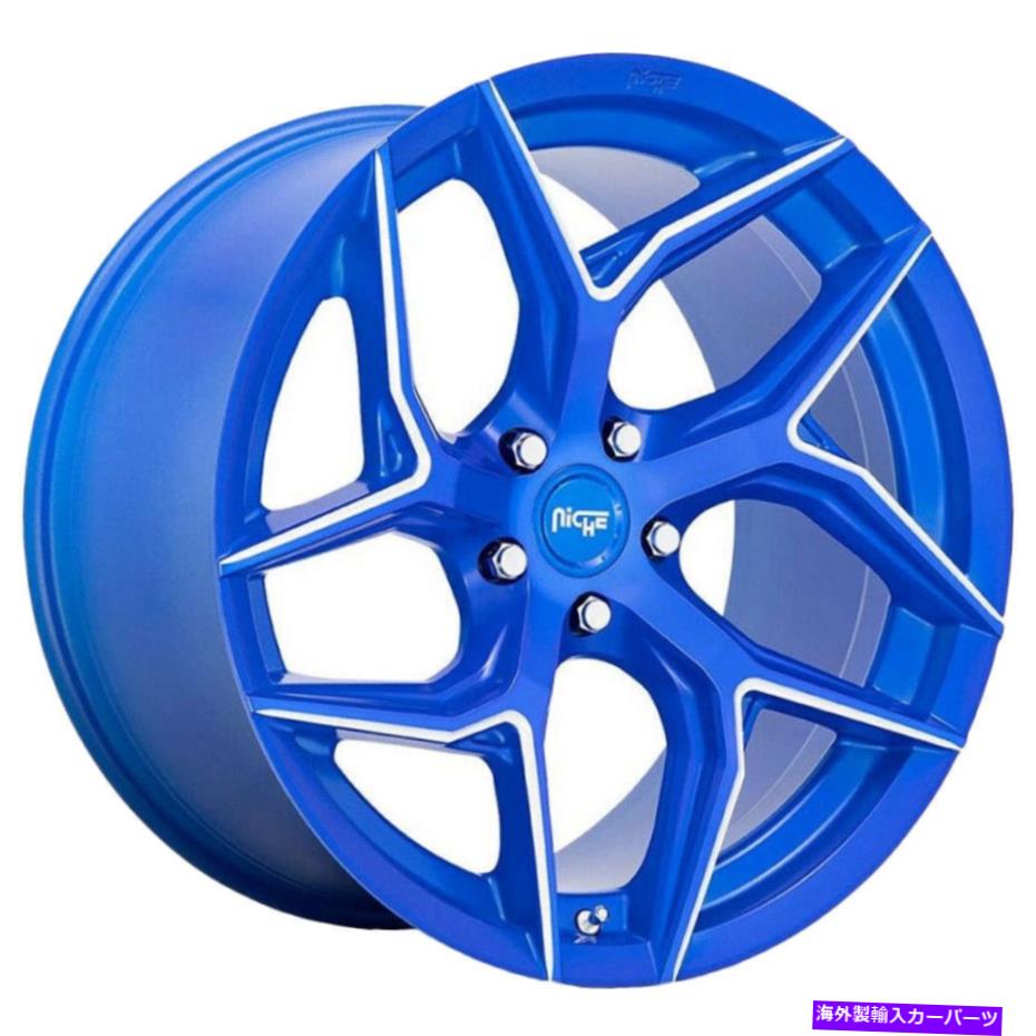 ホイール 4本セット Niche M268 Torsioni 20x9 5x112 27青いミルドホイール(4)66.56 20インチリム Niche M268 Torsioni 20x9 5x112 27 Blue Milled Wheels(4) 66.56 20\