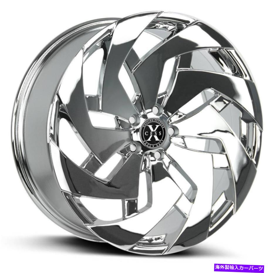 ホイール 4本セット Xcess x04 22x9 5x114.3 35クロムホイール(4)72.6 22 "インチリム Xcess X04 22x9 5x114.3 35 Chrome Wheels(4) 72.6 22" inch Rims【並行輸入品】|Us Custom Parts Shop USDM