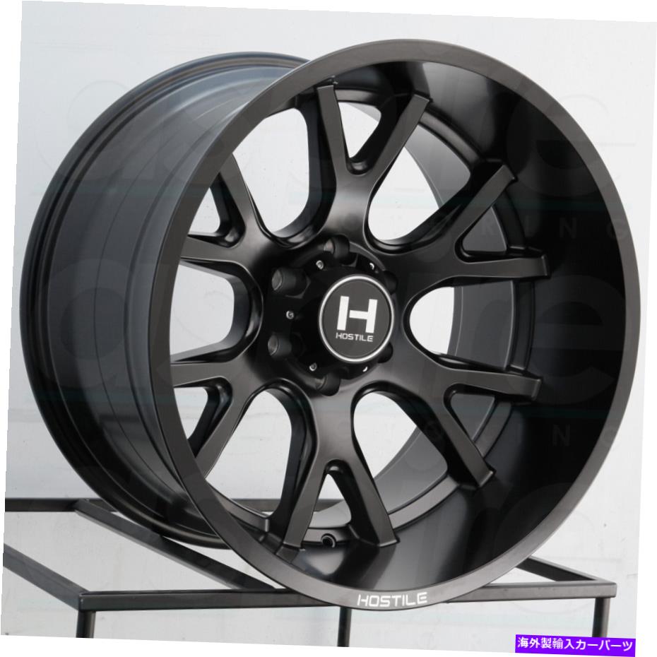 ホイール　４本セット 敵対的なH113 Rage 20x12 8x170 -44フルブラックホイール（4）125 20 "インチリム Hostile H113 Rage 20x12 8x170 -44 Full Black Wheels(4) 125 20" inch Rims【並行輸入品】｜Us Custom Parts Shop USDM