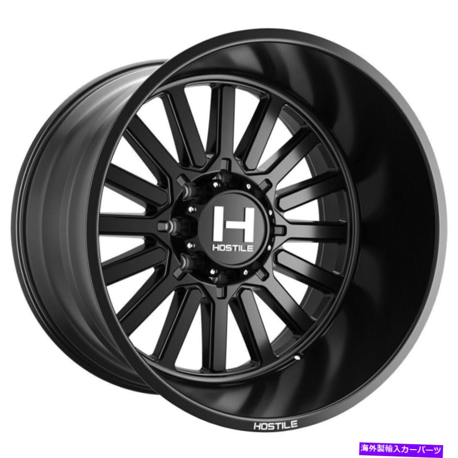 ホイール　４本セット 敵対的なH127タイタン20x9 8x6.5/8x165.1 12フルブラックホイール（4）125.2 20 \