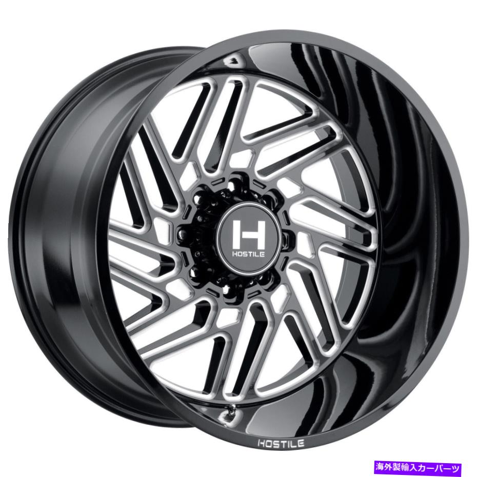 ホイール　４本セット 敵対的なH116ジグソー20x9 8x6.5/8x165.1 0ブラックミルホイール（4）125.2 20 \