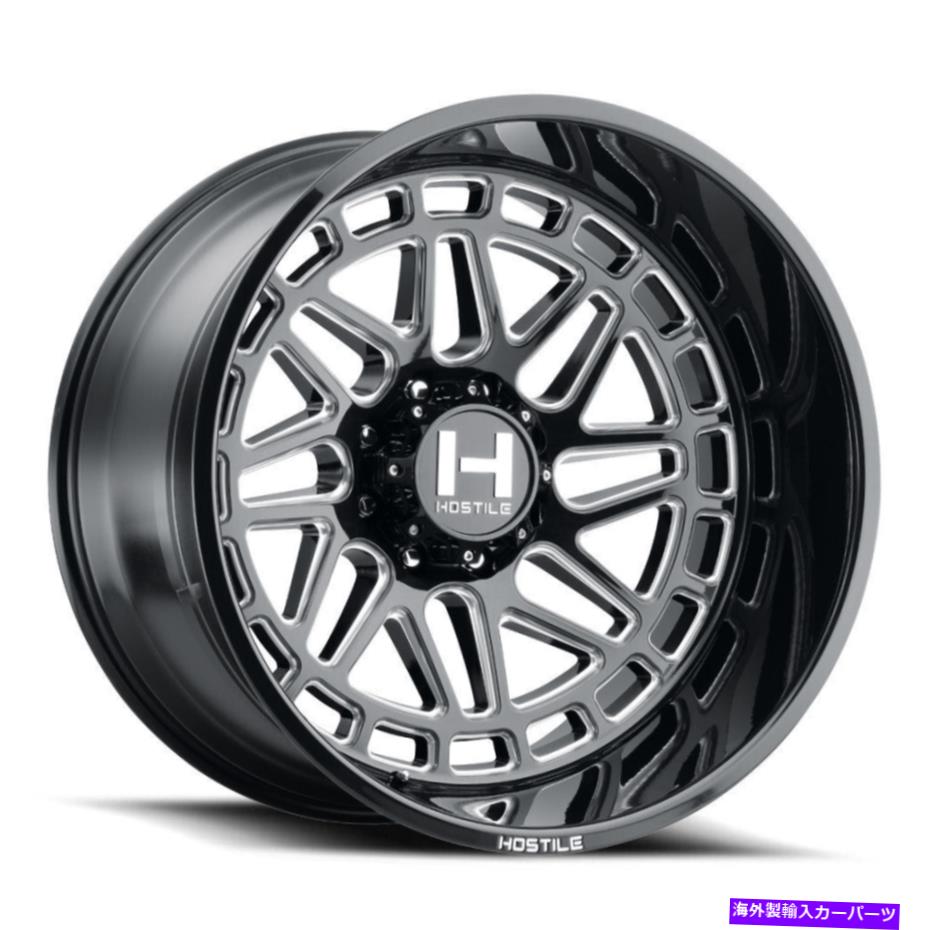 ホイール　４本セット 敵対的なH122 Reaper 20x9 8x6.5/8x165.1 12ブラックミリングホイール（4）125.2 20 \