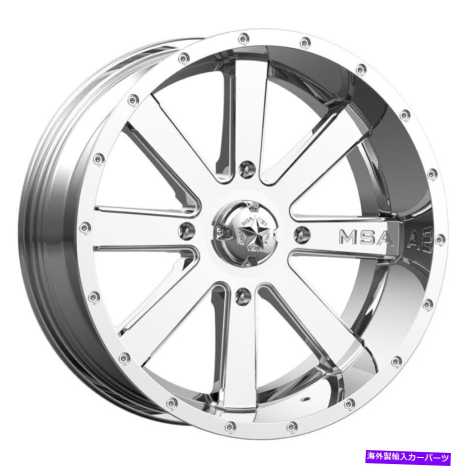 ホイール　４本セット MSAオフロードM34フラッシュ18x7 4x156 0クロムホイール（4）132 18インチリム MSA Off-Road M34 Flash 18x7 4x156 0 Chrome Wheels(4) 132 18\