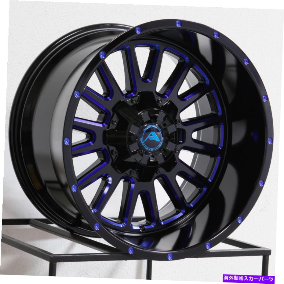 ホイール 4本セット American Off -Road A105 20x12 6x135/6x5.5 -44ブラックミリングブルーホイール(4)106.1 2 American Off-Road A105 20x12 6x135/6x5.5 -44 Black Milled Blue Wheels(4) 106.1 2【並行輸入品】