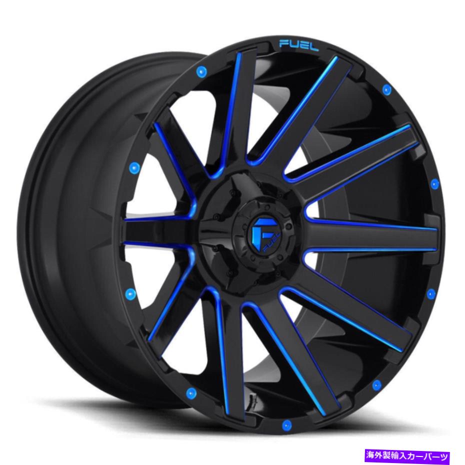 ホイール　４本セット Fuel D644 Contra 20x9 5x5.5/5x139.7/5x150 20グロスブラックブルーのティントホイール（4）110 Fuel D644 Contra 20x9 5x5.5/5x139.7/5x150 20 Gloss Black Blue Tint Wheels(4) 110【並行輸入品】