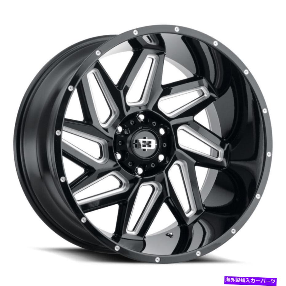 ホイール　４本セット Vision 361 Spyder 22x12 5x5/5x127 -51ブラックミリングホイール（4）78.1 22 \