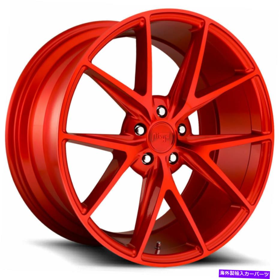ホイール　４本セット ニッチM186ミサノ20x9 5x120 35キャンディレッドホイール（4）72.56 20インチリム Niche M186 Misano 20x9 5x120 35 Candy Red Wheels(4) 72.56 20\