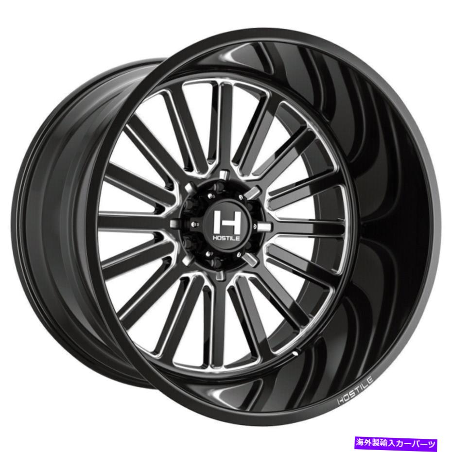ホイール　４本セット 敵対的なH127タイタン20x9 6x5.5/6x139.7 0ブラックミルホイール（4）106.1 20 \